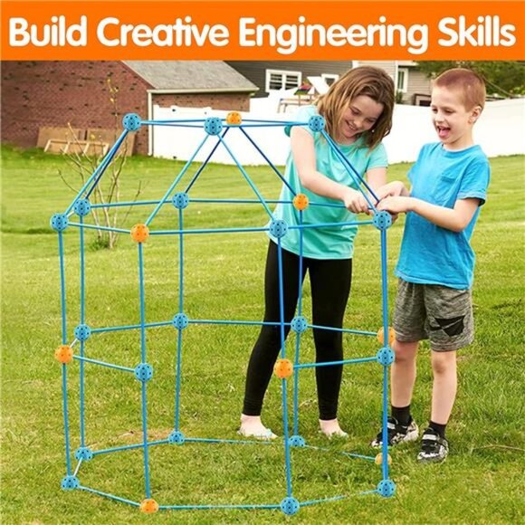 Fort Building Kit for Kids, 135 PCS Builder Play Fort Toy for 5-12 Years Old - Picture 4 of 6